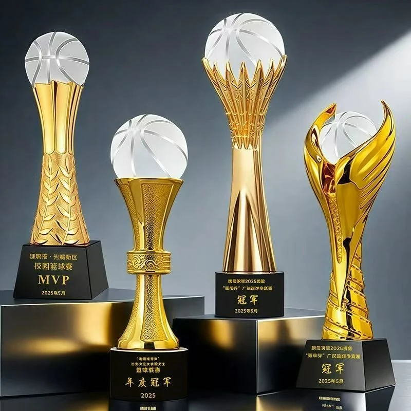 Resin Basketball Crystal Trophy high quality